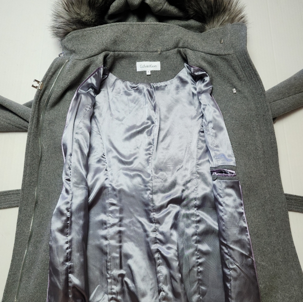 NEW! Calvin Klein Wool Coat - Picture 8 of 16